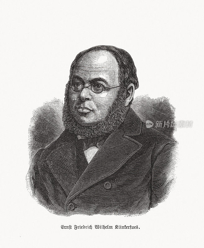 Wilhelm Klinkerfues(1827-1884)，德国天文学家和气象学家，木版画，1893年出版